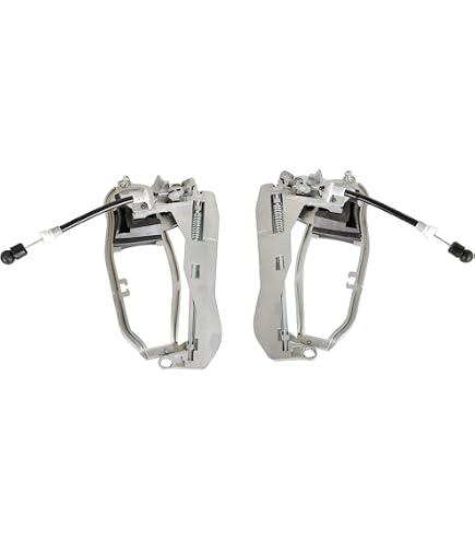 New 4Pcs Door Handle Carriers Front & Rear LH+RH Silver For