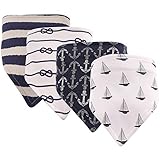 Hudson Baby 4-Piece Bandana Bib Sailboat [並行輸入品]