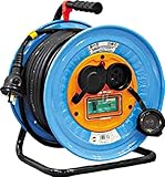 日動 電工ドラム 防雨防塵型三相200V アース漏電しゃ断器付 30m DNWEB33020A