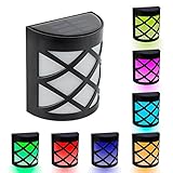 カラフルなLEDソーラーライト防水屋外庭の路屋根フェンスウォールランプ