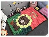 ベビープレイマット　ベビーマット　子供の遊び用パッド　超可愛い　厚い 140*195ｃｍ (花ような熊)