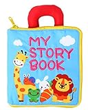 【Jin-Core】布絵本 カバン型 ソフトブック 赤ちゃん ベビー 知育玩具 仕掛けいっぱい 五感 刺激 安全 清潔 物語 好奇心 想像力 (A)