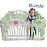 Kiddygem Angel Wings and Hearts Baby 10 Panels Playpen, Green by KiddyGem