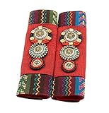 [赤] 1ペア自動車シートベルトパッドシートベルトショルダーパッド