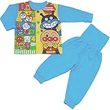 2016年 秋冬 アンパンマン お着替え応援 腹巻付き 長袖パジャマ Anpanman サックス◇100cm