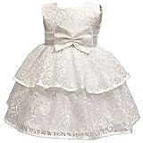 S&T ベビードレス 新生児 子供ドレス ベビー服 フォーマル 赤ちゃん 綿裏生地 結婚式 お宮参り 七五三 記念撮影用 ホワイト 50