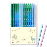 鉛筆 書きやすい 贈りたい きれいな 鉛筆 ぐんぐんぐーん 12本 三菱鉛筆 六角軸 2B 贈る メッセージ ラッピング (03：ミックスグラデーションブルー)