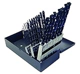 Cleveland C00962 29 Piece High-Speed Steel General Purpose Taper Length Drill Bit Set, Steam Oxide F