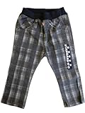 ハウディドゥーディーズ チェック柄長パンツ 90cm グレー[125] 8ozスラブストレッチツイル