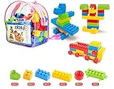 WTOR 積み木 ブロック 知育 玩具 男の子 女の子 贈り物 誕生日プレゼント 出産祝い 130個バック (バック 1) by WTOR [並行輸入品]