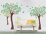 Pop Decors Garden Tree with Birds Beautiful Wall Stickers for Kids Rooms [並行輸入品]