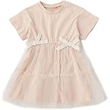 [UNIMOR] 女の子 ワンピース 半袖 ベビー 服 女児 チュール スカート ふわふわ 可愛い チュールワンピース