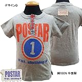 ベビー服 POSTER ポスター 女の子 半袖 Tシャツ カットソー ヘンリーネック 90cm グレー /デザインQ