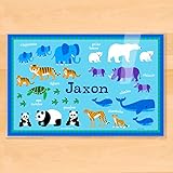 Olive Kids Personalized Endangered Animals Placemat by Olive Kids