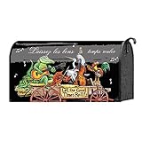 Let the Good Time RollワゴンBluegrass動物22 x 18標準サイズメールボックスカバー