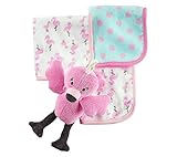 Carter 's Baby Girls ' Flamingoおもちゃ&ウォッシュクロスセット カラー: ピンク