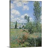 クロード・モネプレミアムシックラップキャンバス壁アート印刷題名View of Vetheuil , 1880 30" x 40" 2425879_24_30x40_none