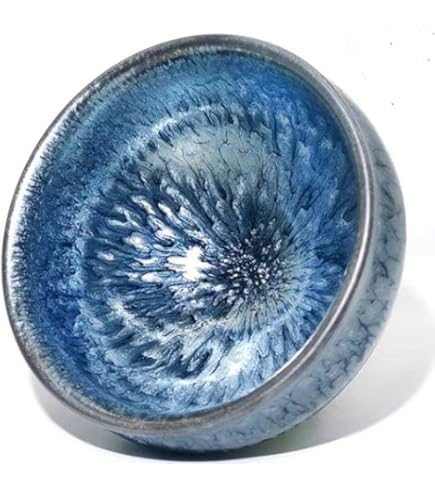 Amazon｜天目茶碗 油滴建盞 曜変天目盞 抹茶碗 手作り窯作 茶杯 茶器