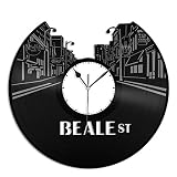 vinylshopus Beale Streetビニール壁時計音楽レコードUniqueギフトアイデアホーム部屋装飾|ユニークなギフト記念日|ホームDecor