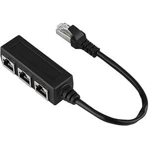 イーサネットスプリッタ、1つのオスから3つのメスポートイーサネットアダプタ、1から3のRJ45イーサネット転送コネクタ…