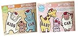 KiKKa for mother BABY IN CAR【キリンたち】・KIDS IN CAR【シロクマたち】どうぶつ王国のみんなでドライブ＜くるま用セーフティーマグネット2枚組＞