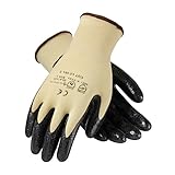 Kut-Gard 09-K1450/L Seamless Knit Kevlar/Lycra Glove with Nitrile Coated Smooth Grip on Palm and Fin