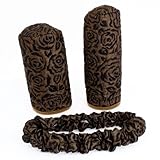 uxcell 自動車カバーパッドキット ポリエステル テリレン ブラウン ブラック