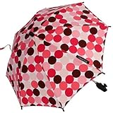 ShadyBaby Pink-Brown Polka Dots Stroller Parasol, SPF 50+ Stroller Umbrella - 24" Diameter by ShadyB