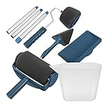 GWHOLE ペイントローラーペイントブラシ8点セット 塗装用 万能ローラー 多機能ローラーセット 塗装 壁装 ハンドルツール