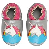 モモベビーガールズソフトソールレザーCrib Bootie靴 カラー: シルバー