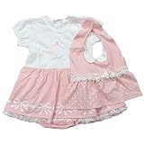 《夏対応》SHORH KID'S(ショーキッズ) 女児天竺スタイ付きフォーマルロンパス 80cm/ピンク NO.SD-50172