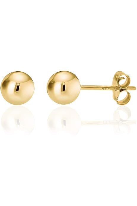 14K Gold Plated Polished Sterling 