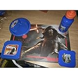 Star Wars Children's Lunch Set BPA FREE Sandwich Case, Pull Stop Water Bottle Snack Container, and P