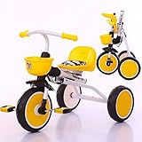 キッズTricycles Collapsibleミニバイクシンプルな屋内屋外1-5歳の黄色の金属のバイク