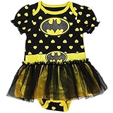 Batgirl幼児女児ドレスUpチュチュクリーパーOnesieボディスーツ カラー: ブラック
