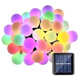 LUCKLED Globe Solar Powered Christmas Lights, 21ft 50 LED Ball String Lights, Decorative Lighting fo