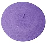 Plus Nao(プラスナオ) 子供用ベレー帽 定番デザイン ベレーキャップ シンプル 無地 秋冬 マニッシュ キッズ ジュニア 女の子 男の子 KIDS - パープル