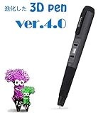 Crenova 進化した ver 4.0 ペン型 お手軽立体3Dプリンター （3Dプリントペン）スピード調整機能・温度調整機能付き 安全機能搭載 立体の絵を描く ABS、PLAフィラメント付属