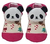 ツイン ベビーソックス パンダマスコット付 11-13cm クリスマス ローズ