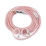 Yinyoo イヤモニ アップグレードケーブル mmcx 4.4mm YYX4740 銀メッキ線 8芯ヘッドフォン 交換用ケーブル 5極 バランス イヤホン リケーブル hi-fiオーディオ イヤフォン ケーブル z1r/ XBA-Z5/XBA-A3/XBA-A2/XBA-H3/XBA-H2 等に対応(mmcx・4.4ｍｍプラグ)