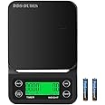 DDS-DUDES Coffee Scales with Timer and LCD Display (3kg, 0.1g) High Precision Digital Kitchen Food Weighing Scale for Baking