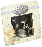 Dicksons Baby Bear God Bless This Child Photo Frame for Boy, White by Dicksons