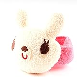 FUN fun (ファンファン） がらがら ニギニギ リスト リング うさぎ 日本製 16.5cm 中ピンク