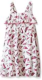 Juicy Couture Baby Girls' Printed Rayon Challis Maxi Dress White/Pink 18 Months [並行輸入品]