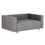 arne ベンチソファ ベンチ イス 背もたれ 肘掛け 片肘付き コーナーソファー Baggy DX-コの字 3×4 ファブリック グレー