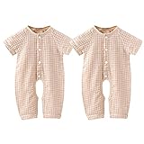 ベビー　ロンパース　連体服　天然カラードコットン　100％綿 (59, ２枚)