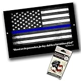 Thin Blue Line Flag Blessed Are The Peacemakers 8 x 12メタルサインフラグ車コースター