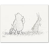 ウサギに – Winnie the Pooh 11 x 14額なし保育園アートプリント
