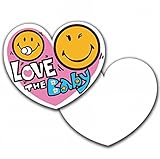 ネコポス配送【SMILEYドライブサイン2WAY】SFD-09 LOVE THE Baby （本体ｽﾃｯｶｰ・無地ﾏｸﾞﾈｯﾄ 各１枚入り）