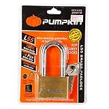 Pumpkin l55 Longシャックル真鍮南京錠キーホームTopセキュリティロックツールスチールカバープレート( ptt-l55 : 39210 )、パック1個。